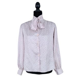 Purple Long Sleeve Cuffed Blouse with Tie Front